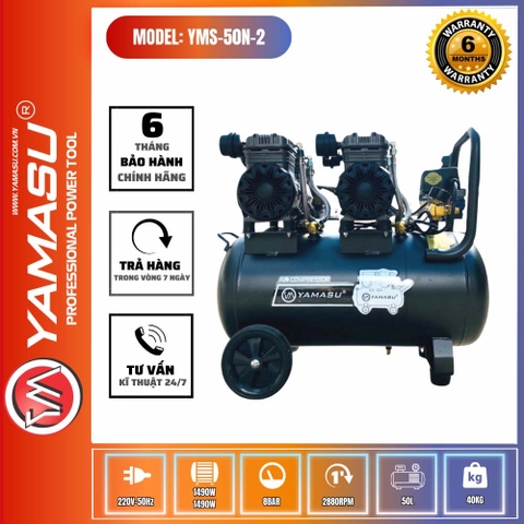 Máy Nén Khí Không Dầu Tua Nhanh 50L Yamasu YMS-50N-2