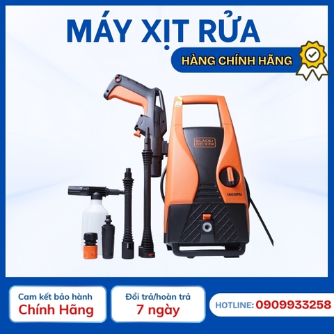 Máy rửa xe cao áp 1400W Black&Decker PW1450TD-B1 - Thương hiệu Mỹ