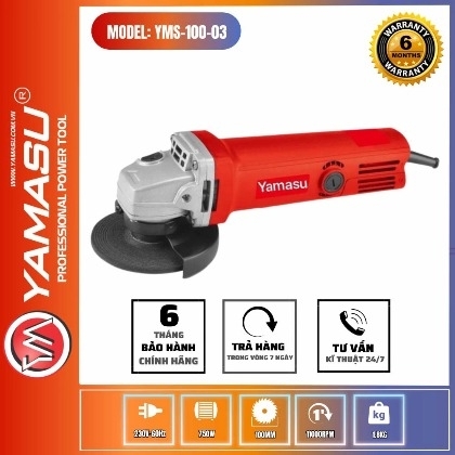 Máy Mài Góc Tay Ngắn - Công Tắc Đuôi Yamasu YMS-100-03