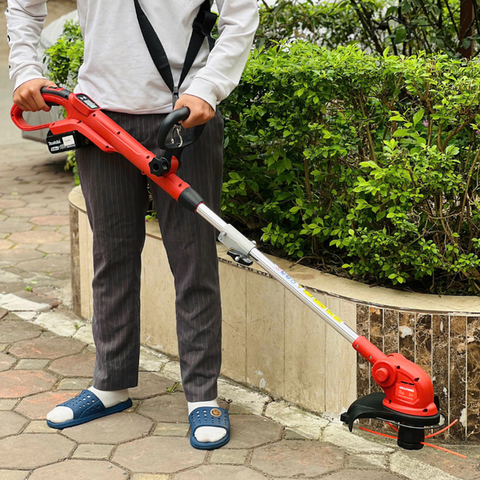 Máy Cắt Cỏ Dùng Pin 21V Amaxtools, Lưỡi Cắt 12 Inch