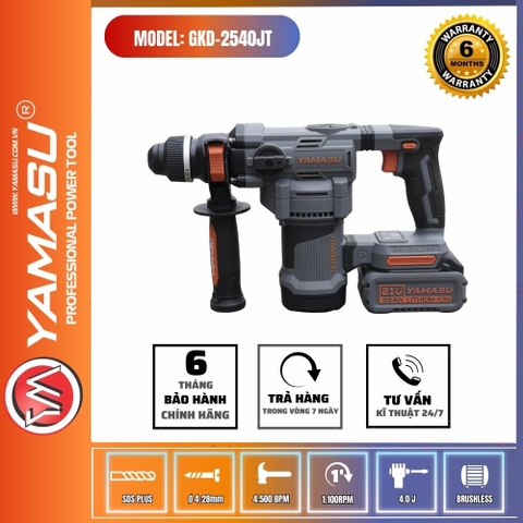 Máy khoan đục bê tông pin không bao gồm pin sạc Yamasu GKD-2540JT