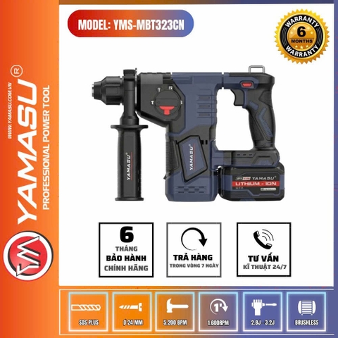 Máy khoan bê tông pin không bao gồm phụ kiện Yamasu MBT32-3CN
