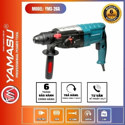 Máy Khoan Bê Tông - Đảo Chiều Ổ Than Yamasu YMS-26A