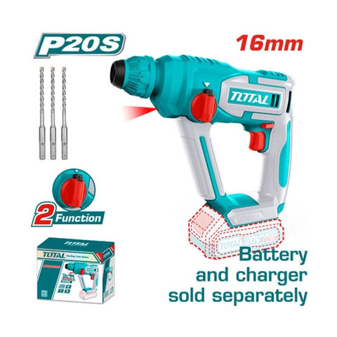 Máy Khoan Bê Tông Dùng Pin Lithium-Ion 20V (Chưa Pin & Sạc) Total TRHLI20168