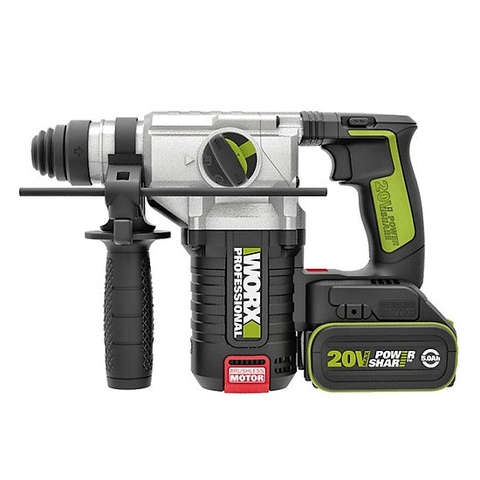 Máy khoan búa dùng pin Li-ion 20V Worx WU388.4 24mm (2 Pin 5Ah & 1 Sạc