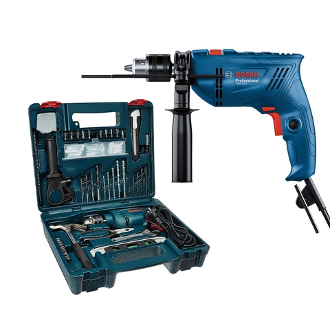 Bộ Máy Khoan Động Lực 600W Bosch GSB 600 Set (100 Món) 06011A03K1