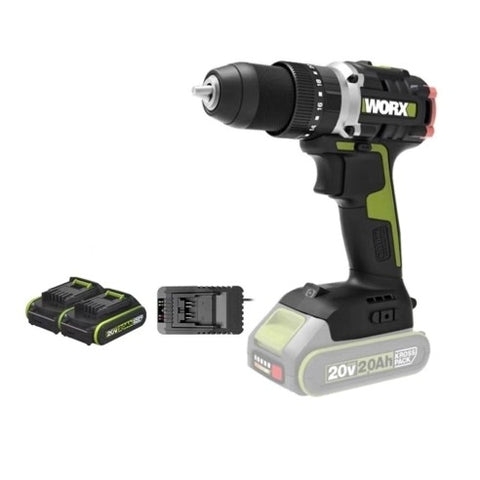 Máy khoan pin 20v có búa 70Nm Worx WU369X (2 pin 2Ah & 1 Sạc)
