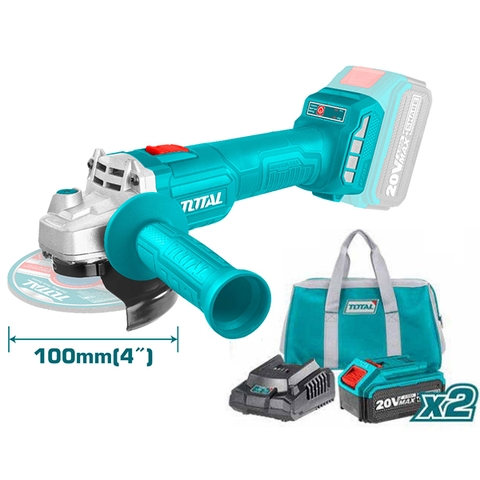 Máy mài góc dùng pin Lithium 20V Total TAGLI201072 (Chưa Pin & Sạc)