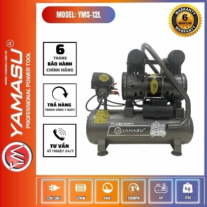 Máy Nén Khí Không Dầu Tua Nhanh 12L YMS-12L Yamasu YMS-12L