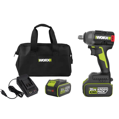 Máy vặn bu lông dùng pin 20V Worx WU289 (2 Pin 4.0Ah, 1 Sạc)