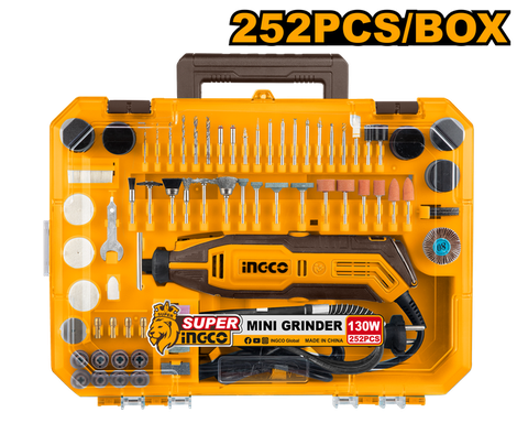 Bộ 252 Món Máy Mài Khuôn Mẫu Và Phụ Kiện Mài 130W INGCO MG133281