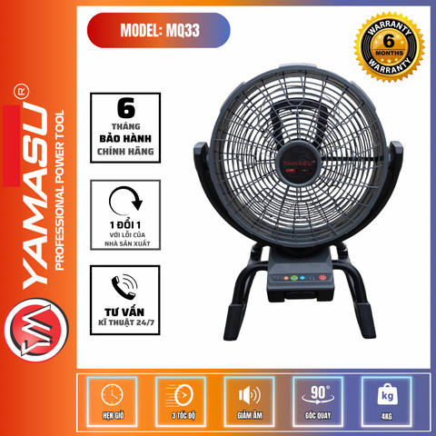 Quạt tích điện chưa có pin gồm 1 sạc điện Yamasu YMS-ThanMQ33+Sac