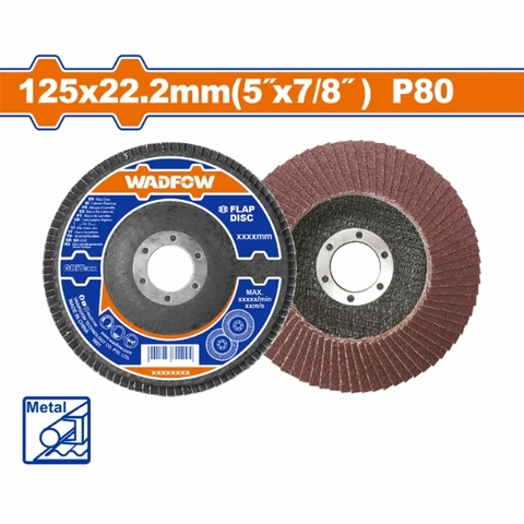 Nhám xếp nâu 115mmx22.2 mm,P80 WadFow WYL3413