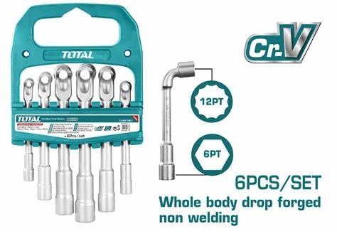 Bộ chìa vặn góc L 6 chi tiết  7-14mm Total TLASWT0601