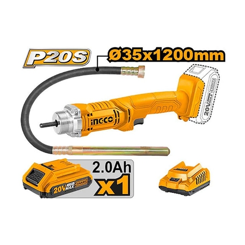 Máy Đầm Dùi Bê Tông Dùng Pin 20V INGCO CCVLI2023011