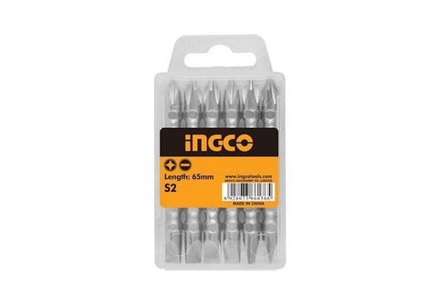 Bộ mũi vít bake 2 đầu 10 cái PH2x50mm INGCO SDB21PH223
