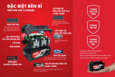 Pin Li-ion 20V 6.0Ah FFBL2060 - DCK