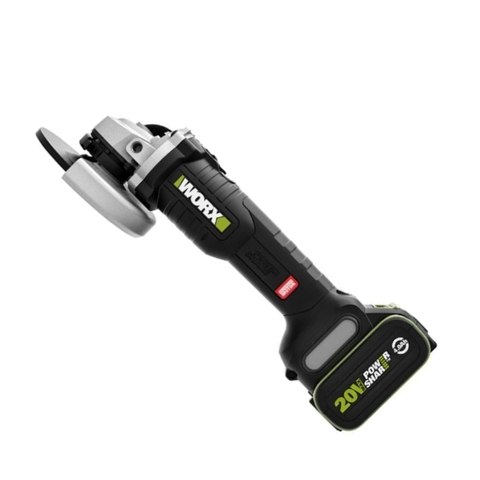 Máy Mài Góc Cầm Tay 20V (1 Pin 4.0Ah, 1 Sạc 6A) Worx WU809.14.6B