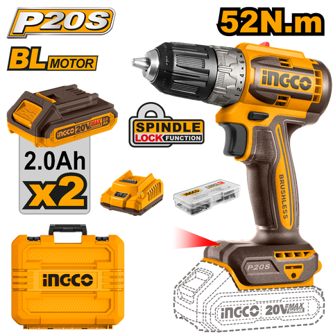 Máy Khoan Dùng Pin 20V-52Nm INGCO CDLI20453