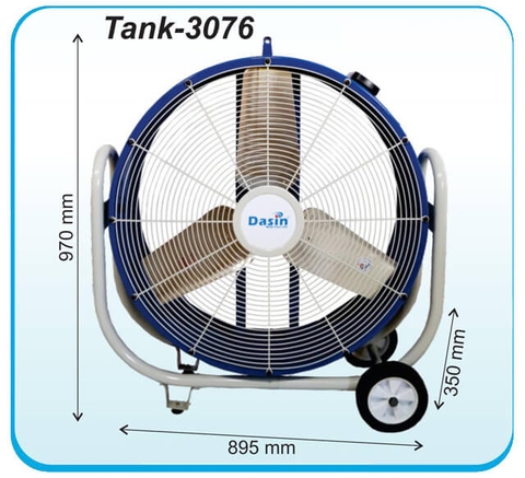 Quạt Tank Dasin 3076, Ø 76cm, công suất 250W/220V