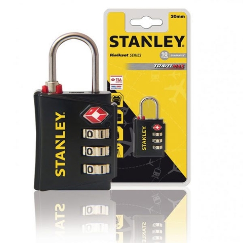 Ổ khóa 3 mã số màu đen 30mm Stanley S742-054