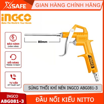 Súng thổi khí nén dài 80mm ABG081-3 Xsafe