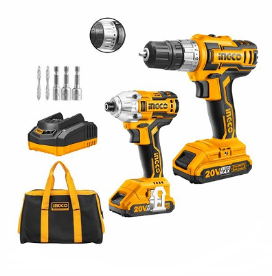 Bộ máy khoan và máy vặn vít 20V Ingco CKLI2006