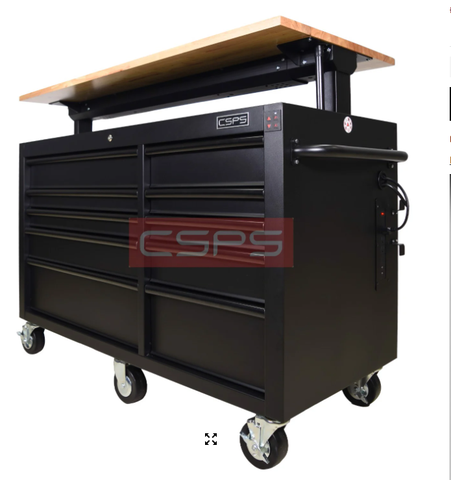 Tủ dụng cụ CSPS 142cm - 10 hộc kéo màu đỏ/đen