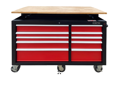 Tủ dụng cụ CSPS 142cm - 10 hộc kéo màu đỏ/đen
