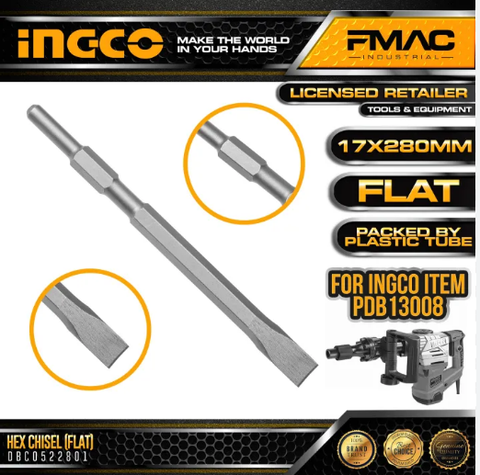 Mũi đục dẹp đuôi lục giác Ingco DBC0522801 chính hãng