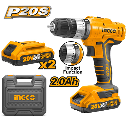 Máy Khoan Búa Pin 20V INGCO CIDLI20012 Công Suất Mạnh