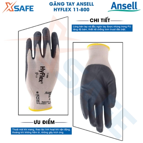 GĂNG TAY BẢO HỘ ĐA NĂNG ANSELL 11-800