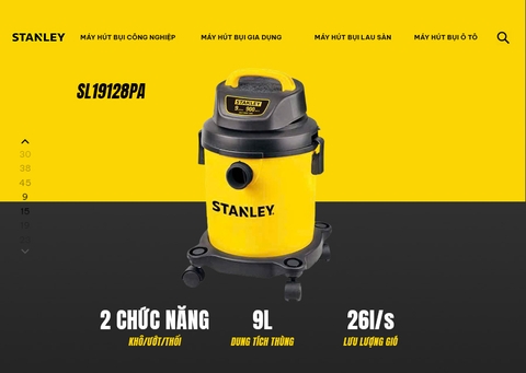 Máy hút bụi gia đình 900W 9Lít Stanley SL19128PA