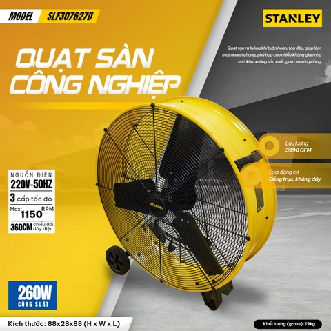 Quạt công nghiệp 30'' Stanley 3998 CFM SLF307627D