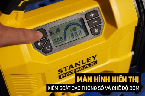 Máy bơm hơi đa năng dùng pin kèm tính năng thổi và hút bụi hiệu STANLEY Model SXVI02001, 3 trong 1