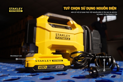 Máy bơm hơi đa năng 3 trong 1 bơm/thổi/hút bụi Stanley SXVI02001 (không pin, sạc)