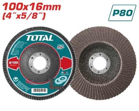 Đĩa Nhám Xếp P80 100x16mm (4 inch) Total TAC6310080