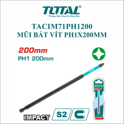 Mũi Bắt Vít PH1x200mm Total TACIM71PH1200
