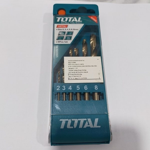 Combo 6 mũi khoan kim loại HSS TOTAL TACSD0065 chính hãng