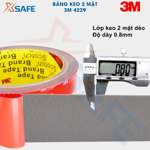 Băng keo 2 mặt cường lực 3M 4229 dài 10M, 30M