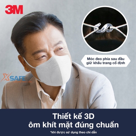 Khẩu trang KF94 trắng/đen 3M 9013