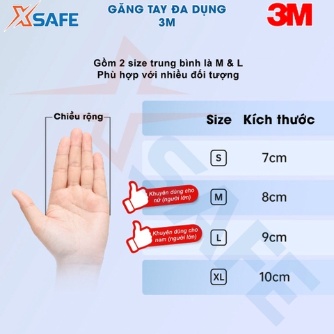 Găng tay bảo hộ đa dụng 3M - có chống cắt