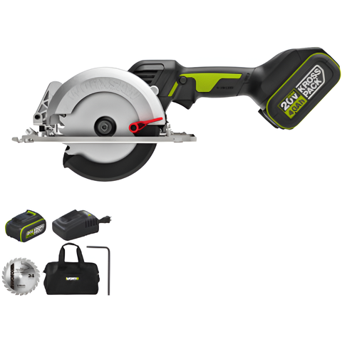 Máy Cưa Đĩa Pin 20V, 120mm (1 Pin 4Ah + 1 Sạc 6Ah) Worx WU533.14.6B