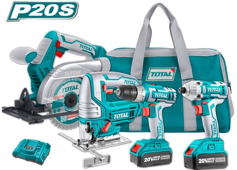 Bộ combo 4 máy dùng pin 20V TOTAL TCKLI2010