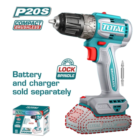 Máy Khoan Vặn Vít Không Chổi Than Dùng Pin 20V (không Kèm Pin Sạc) Total TDLI204531