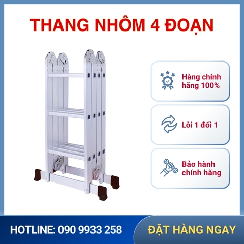 Thang nhôm gấp 4 khúc STARKEN ST403H