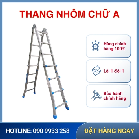 Thang nhôm rút trượt chữ A STARKEN ST404G