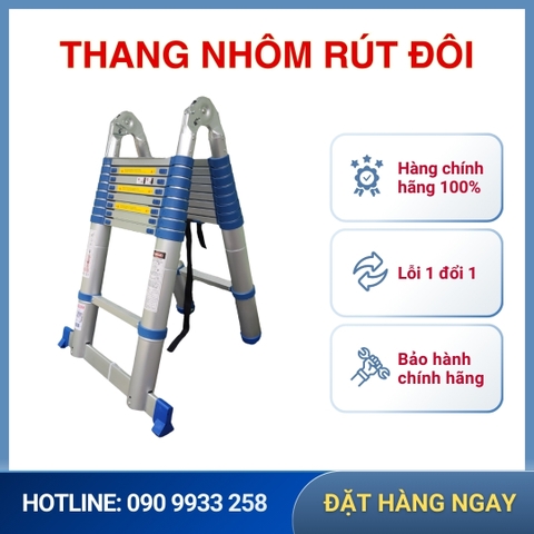 Thang nhôm rút đôi STARKEN ST256A Màu Xanh