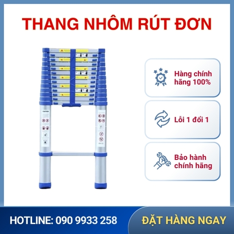 Thang nhôm rút đơn STARKEN ST150I Màu Xanh