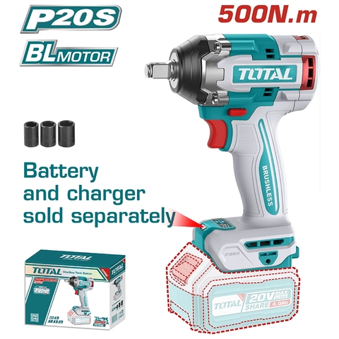 Máy Siết Buloong Không Chổi Than Dùng Pin 20V (Chưa Pin & Sạc) Total TIWLI20501